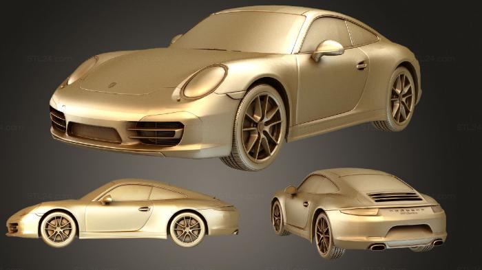 Автомобили и транспорт (Porsche 911 Carerra, CARS_3130) 3D модель для ЧПУ станка
